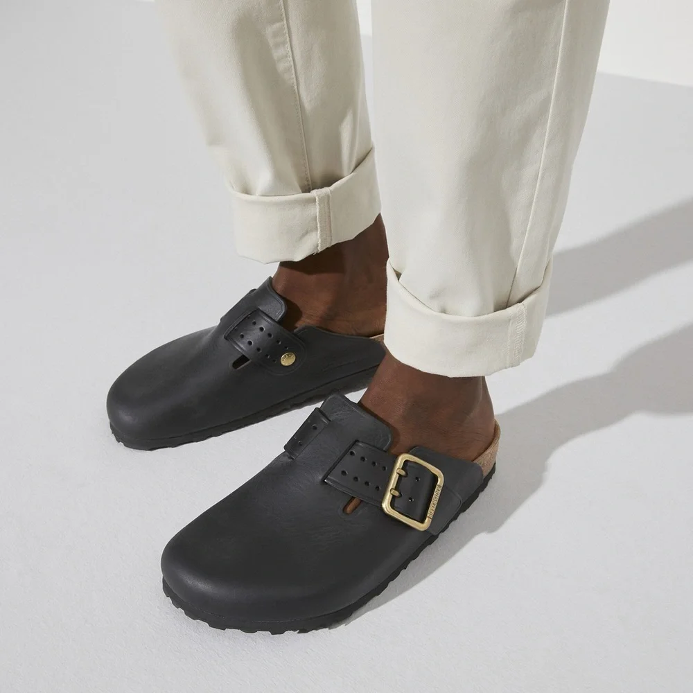 BIRKENSTOCK BOSTON BOLD GAP CLOGS IN BLACK 46 13 - Picture 2 of 12